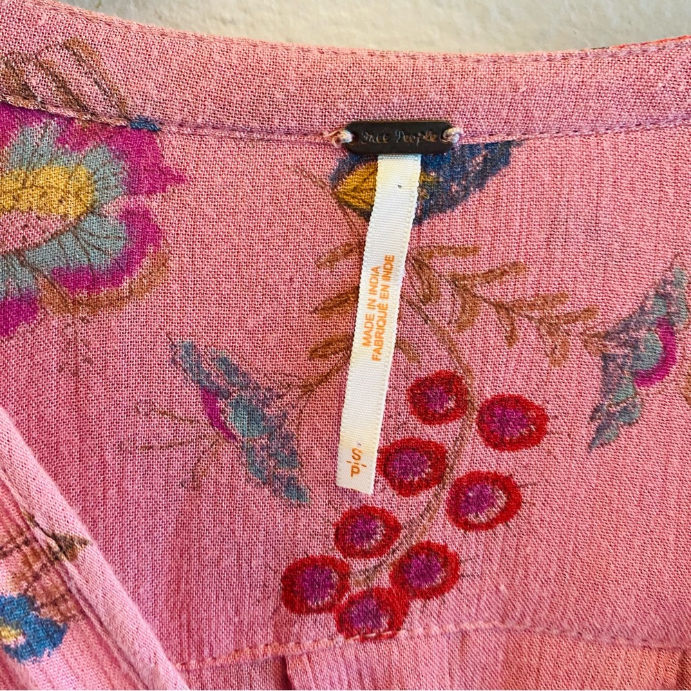Free People Just The Two of us Top Mauve Pink - Picture 5 of 7